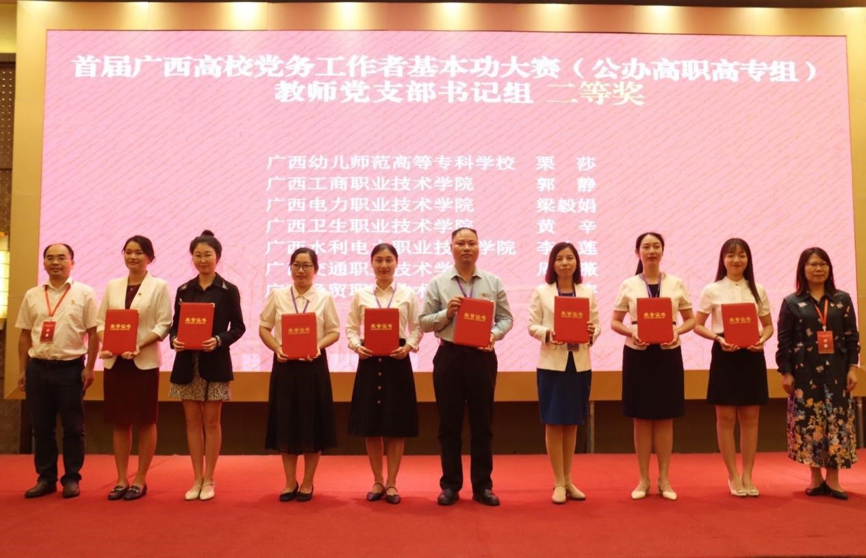 图1 梁毅娟老师(右四)在颁奖现场.jpg 图1 梁毅娟老师(右四)在颁奖现场.jpg