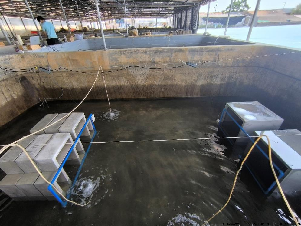 图2 广西精工养殖池布设鱼类PIT标签识别装备 图2 广西精工养殖池布设鱼类PIT标签识别装备