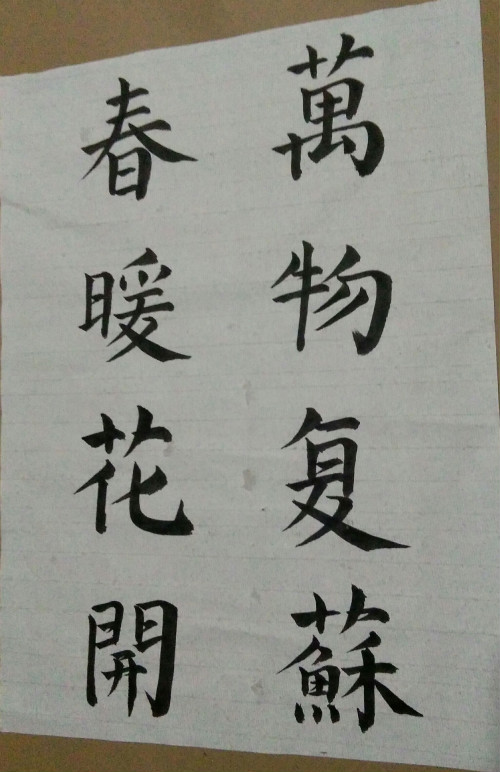图六  学院抗击疫情书法作品.jpg
